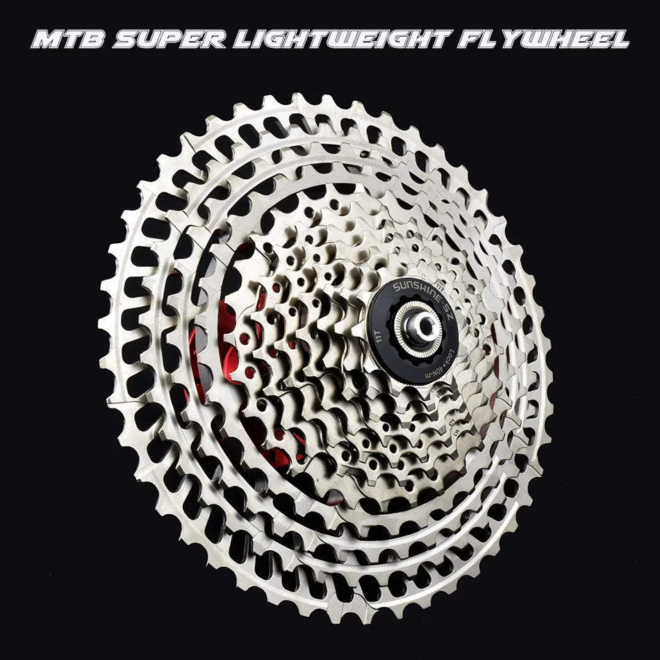 MTB Bike SLR2 Cassette Ultralight 10 11 12 Speed 42/46/50T CNC Bike Freewheel 10s 11s 12s Flywheel K7 Sprocket HG System