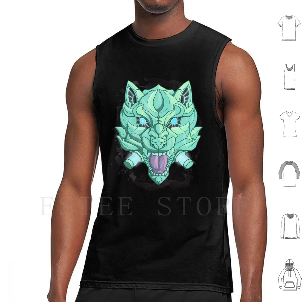 Metal Cyber Wolf Go! Tank Tops Vest Sleeveless Metal Wolf Metal Wolf Alloy Cyborg Cybernetic Robot Timber Wolf Mecha Canine