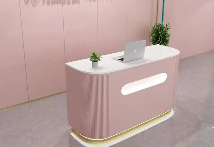 Beauty salon solid wood reception desk cash register small simple modern shop bar counter bar table commercial