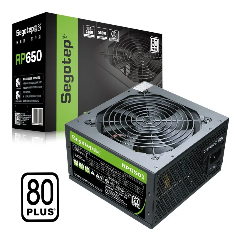 

Segotep RP65Power Supply For PC 550W Source 80 Plus Non-Modualar ATX Power Supply PMW Computer Power Source 120mm Cooler Master