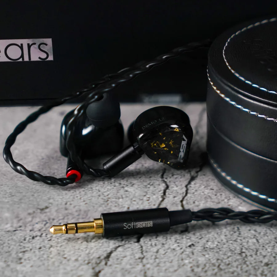 Imagem -04 - Softears Rsv Rs5 5ba Iem Referência Som Cinco Séries In-ear Monitor Fone de Ouvido Cetim Fragmentos de Fibra de Carbono & Folha de Ouro Placa Dianteira