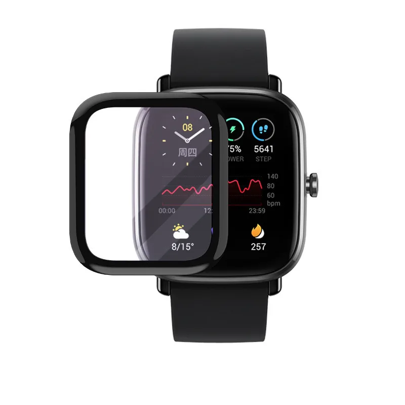ثلاثية الأبعاد لينة الألياف الزجاجية فيلم واقية غطاء ل Amazfit ساعة GTS2 Mini ل شاومي حامي الشاشة الكاملة ل Amazfit GTS 2 Mini
