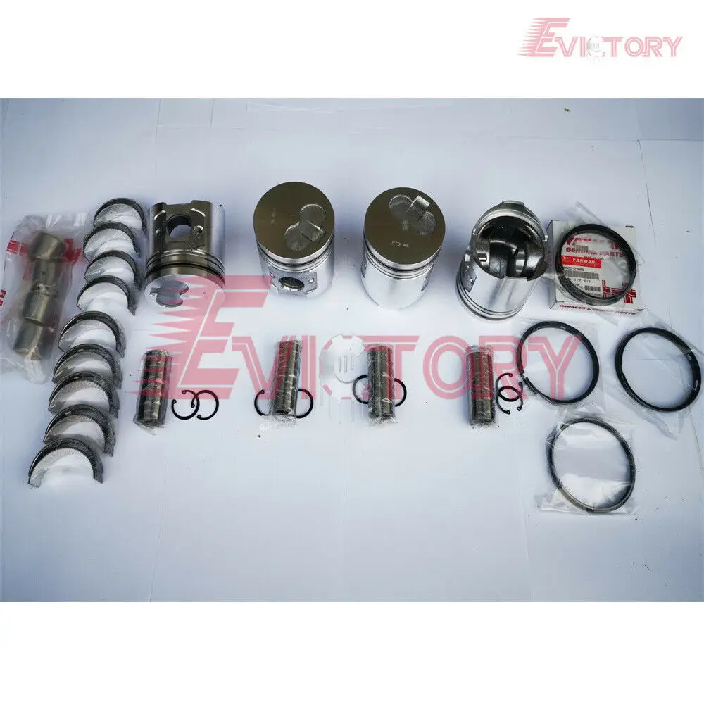 

For Yanmar 4D92E rebuild kit 4TNE92 piston+ring liner gasket bearing valve