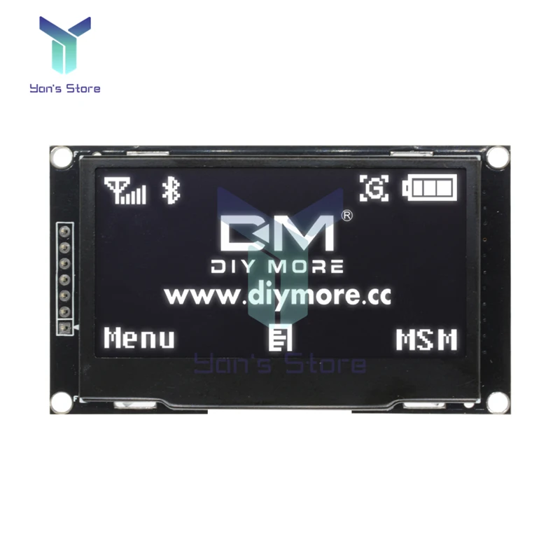 2.42 นิ้ว 2.42 "โมดูลแสดงผล OLED 128x64 จอแสดงผล LCD HD หน้าจอโมดูล IC I2C SPI Serial SSD1309 สําหรับ Arduino