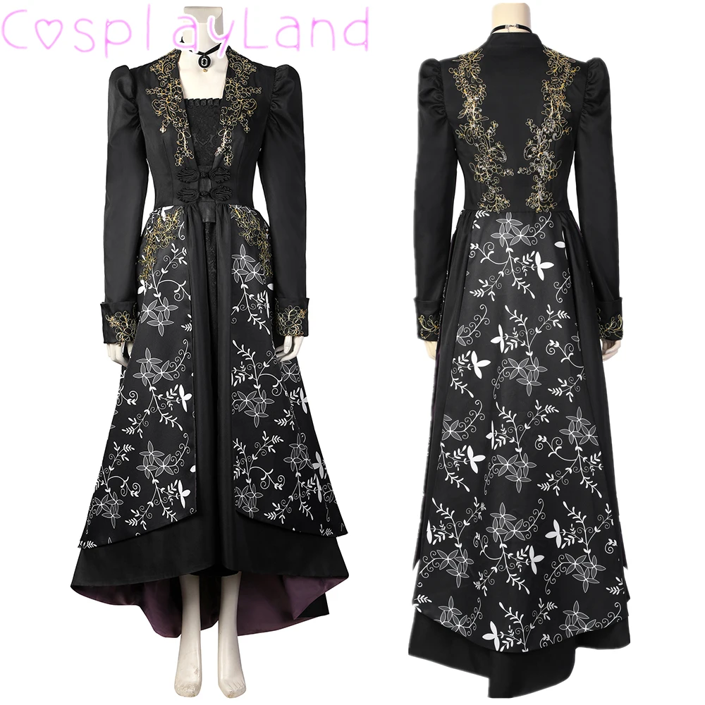 

Newest Halloween Carnival Witch Cosplay Yennefer Costume Fancy Superheroine Wizard Yennefer Sexy Women Dress Queen Outfit