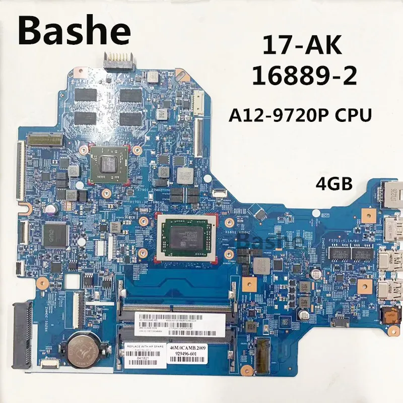 For HP 17-AK laptop motherboard A12-9720P CPU independent graphics card 16889-2 4GB complete full test