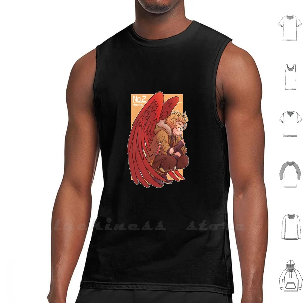 Chicken Hawks Vest Tank Top Cotton Sleeveless Hawks Takemi Keigo Keigo Takami Bnha Boku No Hero