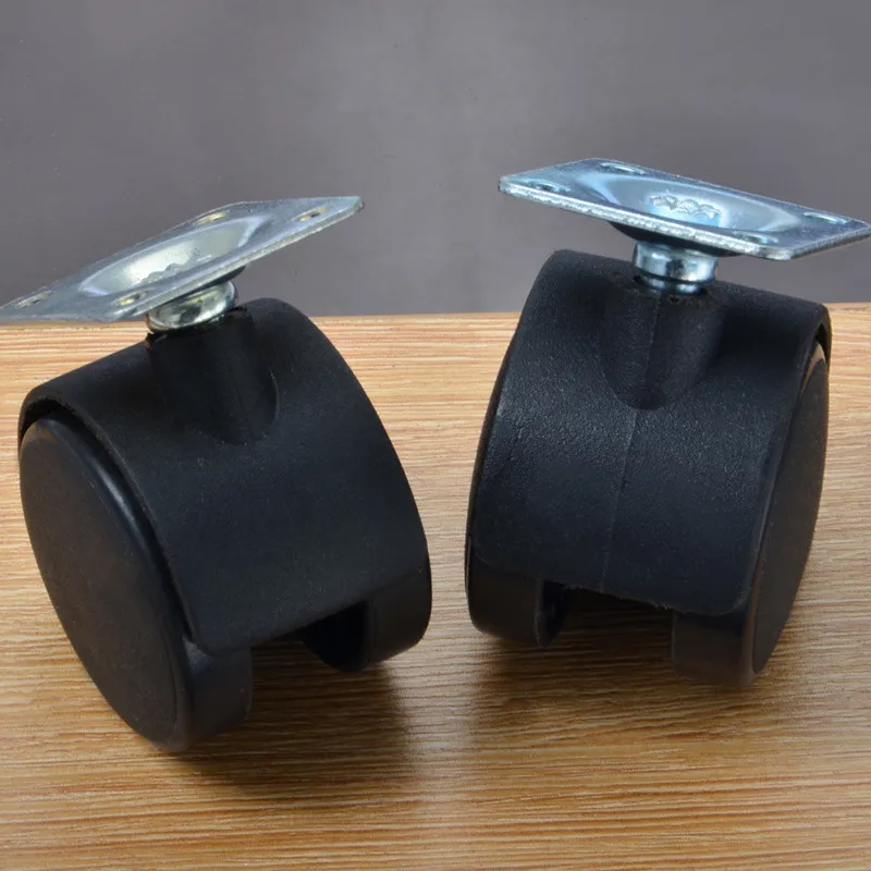 5 black swivel casters 1 inch nylon wheelchair table casters to replace industrial furniture casters