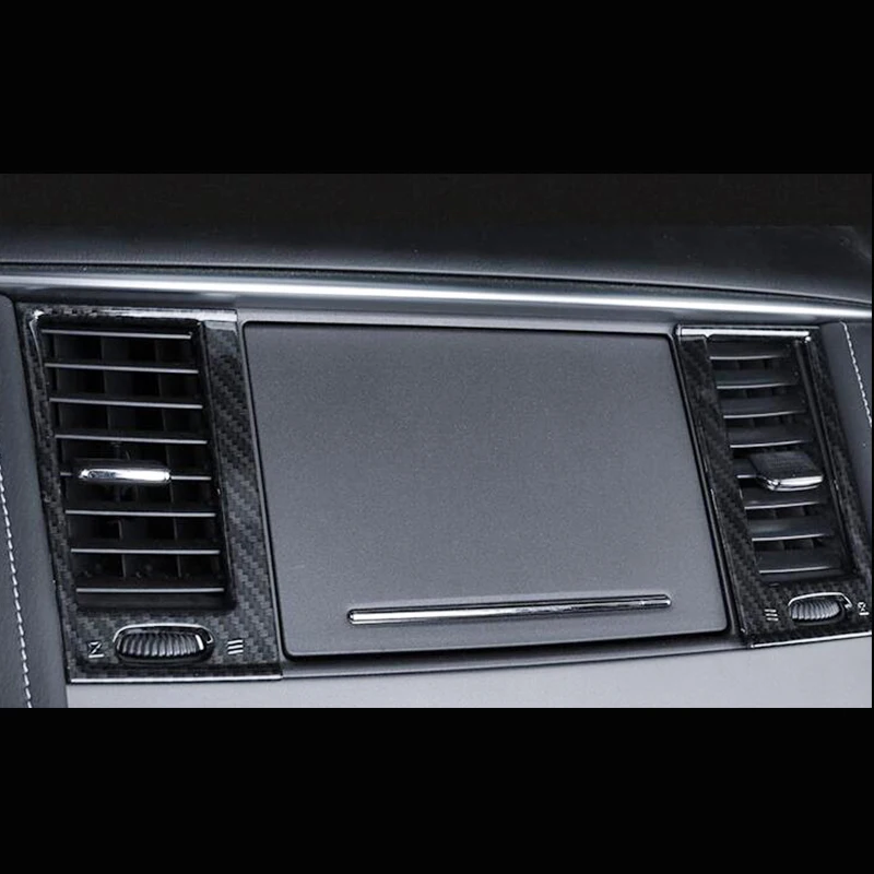 

For NIssan Patrol Armada Y62 2017 2018 Accessories Car styling ABS Carbon Car middle air conditioner outlet AC Vent Cover Trim