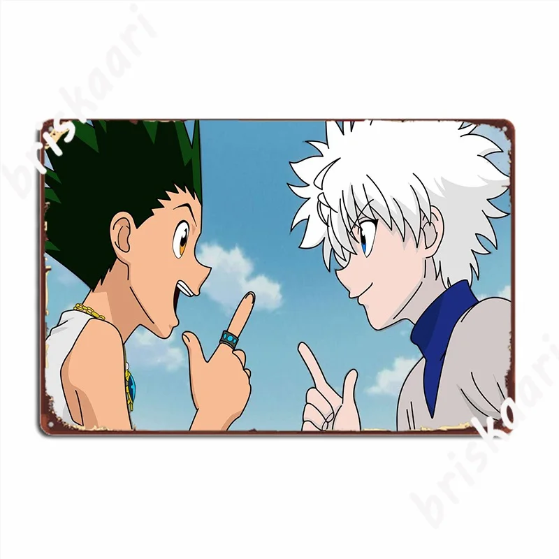 Killua And Gon Metal Sign Cinema Cinema Living Room Vintage Mural Painting Tin Sign Posters