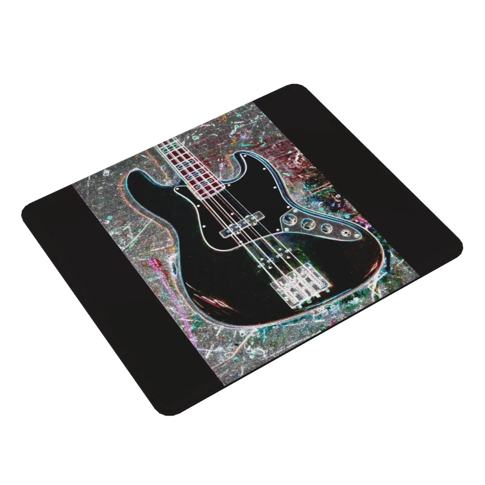 Jazz Bass Guitar Mouse Pad DIY Print Cushion Geddy Lee Rush Bass Guitar Jazz Music Musical Instruments Musician