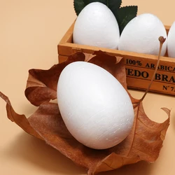 1/5/10PCS White Foam Eggs Solid Modelling Polystyrene Styrofoam Foam Ball Eggs Shape DIY Festival Decorations Kids Gifts