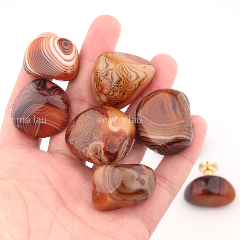 Natural Silk Agate Stone Knob and Handle Irregular Single Hole Drawer Kitchen Cupboard Closet Door Knobs Furniture Pulls