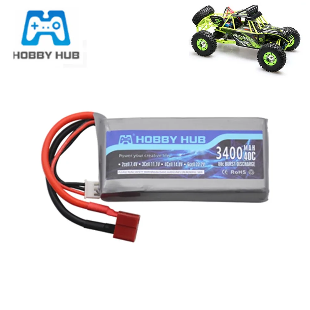 7.4V 1500mah 2500mah 2700mah 3400mah Lipo Battery For Wltoys 12428 12423 RC Car part 2s 7.4v Battery for feiyue 03 Q39