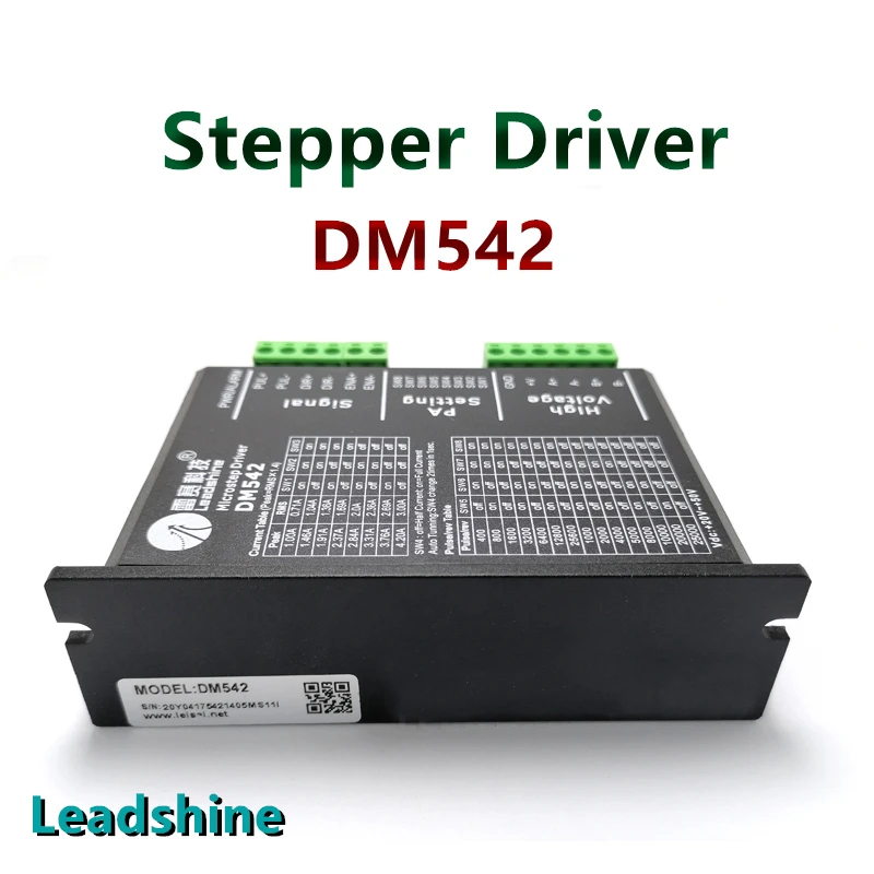 Leadshine 2 фазы шаговый Драйвер DM542 20-50VAC 1,0-4.2A для NEMA17 NEMA23 шаговый двигатель контроллер 42 57 шаговый двигатель