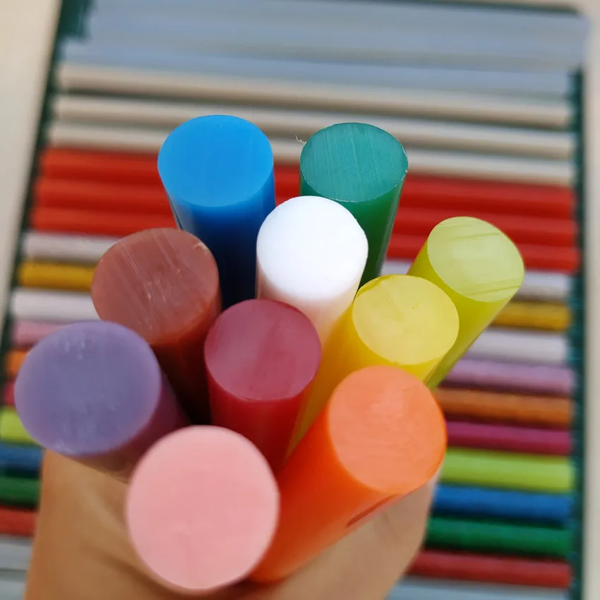 50 pezzi 11mmx100mm colore striscia adesiva hot melt colla stick per pistola per colla professionale