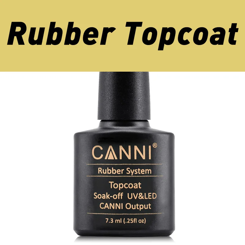 

CANNI Rubber Base Rubber Nowipe Top Coat Color Vernish Glitter Effect Gel Lacquer Full Coverage UV LED Nail Gel Polish Venalisa