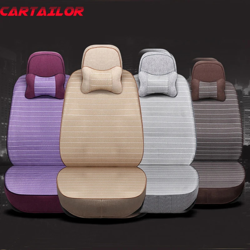 

CARTAILOR New Flax & Ice Silk Styling Car Seat Cover for Land Rover Range Rover Velar 2017 2018 Full Set Seat Covers & Supports