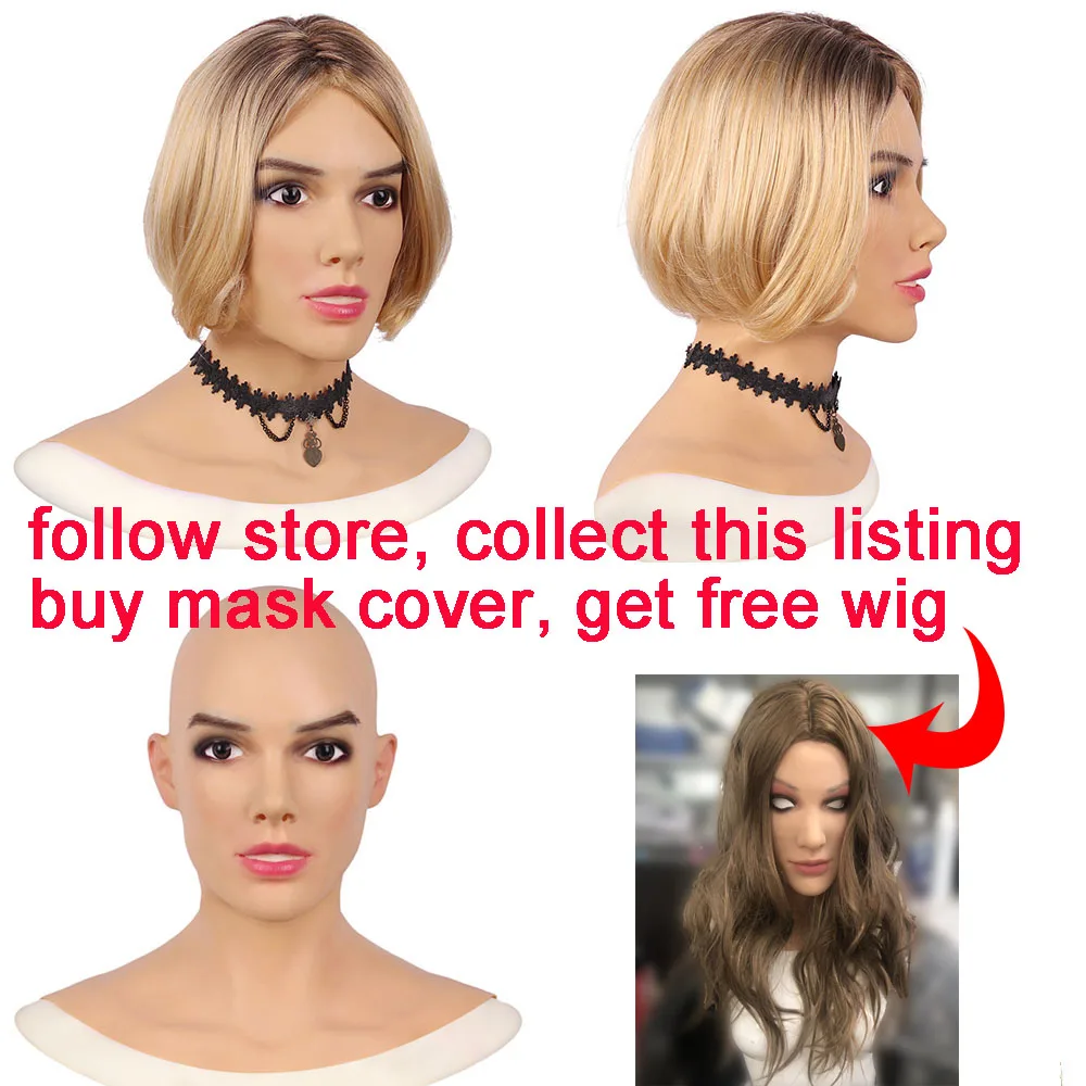 Silicone Head Cover Makeup Crossdresser Cosplay Beauty Mask Collection realistic silicone masks Male to Female Full Head Mask