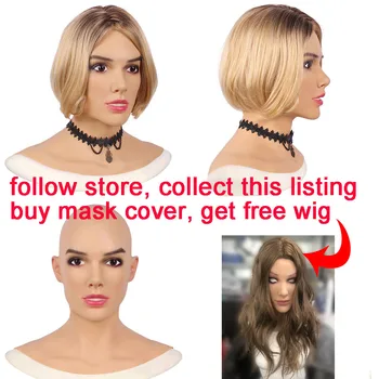 실리콘 헤드 커버 메이크업 크로스 드레서 코스프레 뷰티 마스크 컬렉션, 현실적인 실리콘 마스크 남성-여성 풀 헤드 마스크