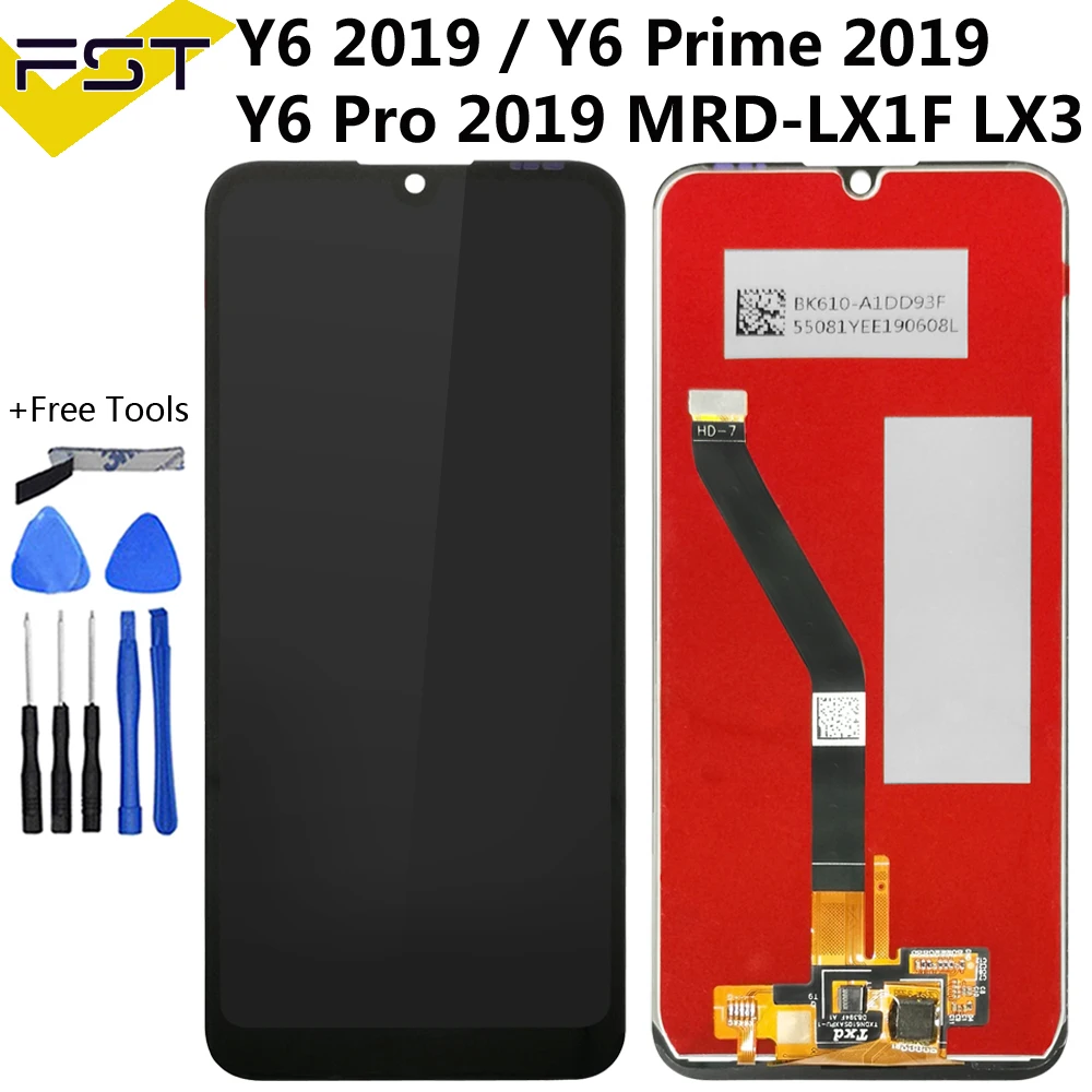 For HUAWEI Y6 2019 LCD Display+Touch Screen Digitizer Replacement For Huawei Y6 Pro 2019 Y6 Prime 2019 LCD Screen MRD-LX1f LX3