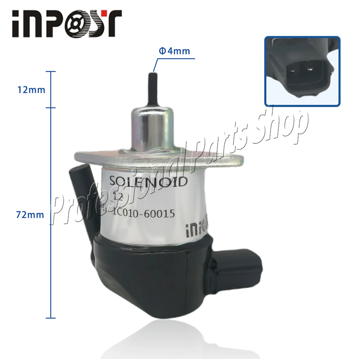 Fuel Shut Off Solenoid 12V 1C010-60016 1C010-60015 for Kubota M6800 M8200 M8540 M9000 M9540 M95S M95X M105X