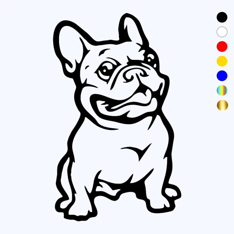 CK20333# Variou Sizes Die-Cut Vinyl Decal French Bulldog Car Sticker Waterproof Auto Decors on Car Body Bumper Rear Window