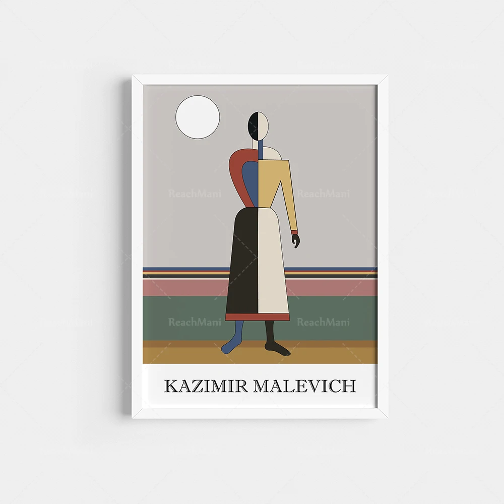 Malevich exhibition, supremacist composition poster, Russian art exhibition, 20th century art, futuristic poster.