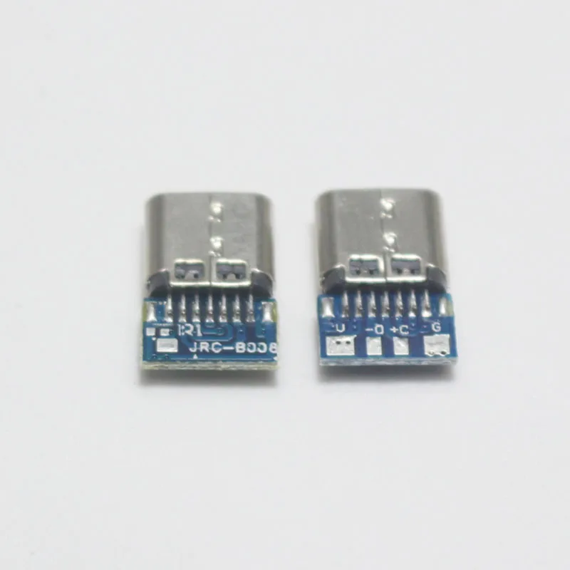20-100 قطعة المصغّر USB 3.1 نوع C موصل 14 دبوس أنثى المقبس وعاء من خلال ثقوب PCB 180 عمودي درع USB-C
