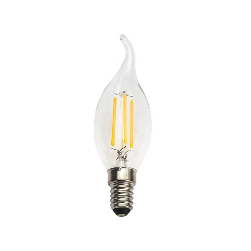 E14 LED Filament Candle Bulb 2W/4W/8W/12W Warm/Cold White AC220-240V 360 Degree C35 C35L Edison Retro Candle Light