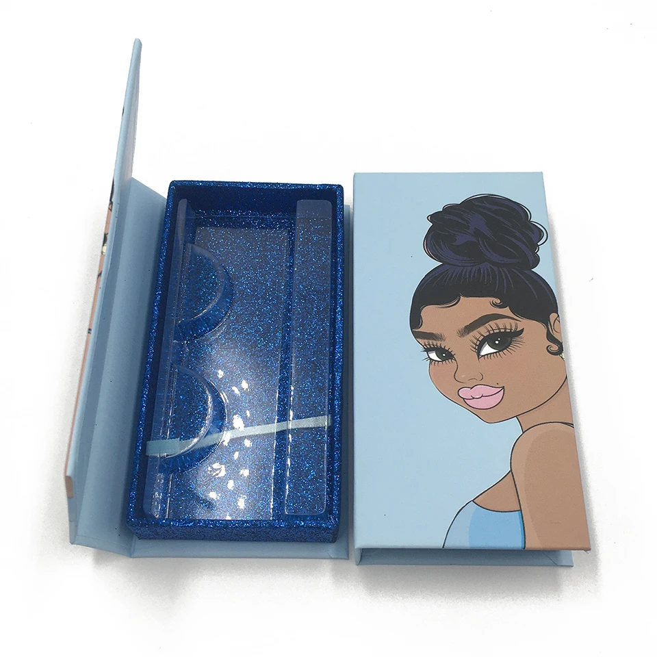 Lash Boxes with Tray Makeup False Eyelash Box Case Magnetic Empty Eyelash Packaging Box Wholesale