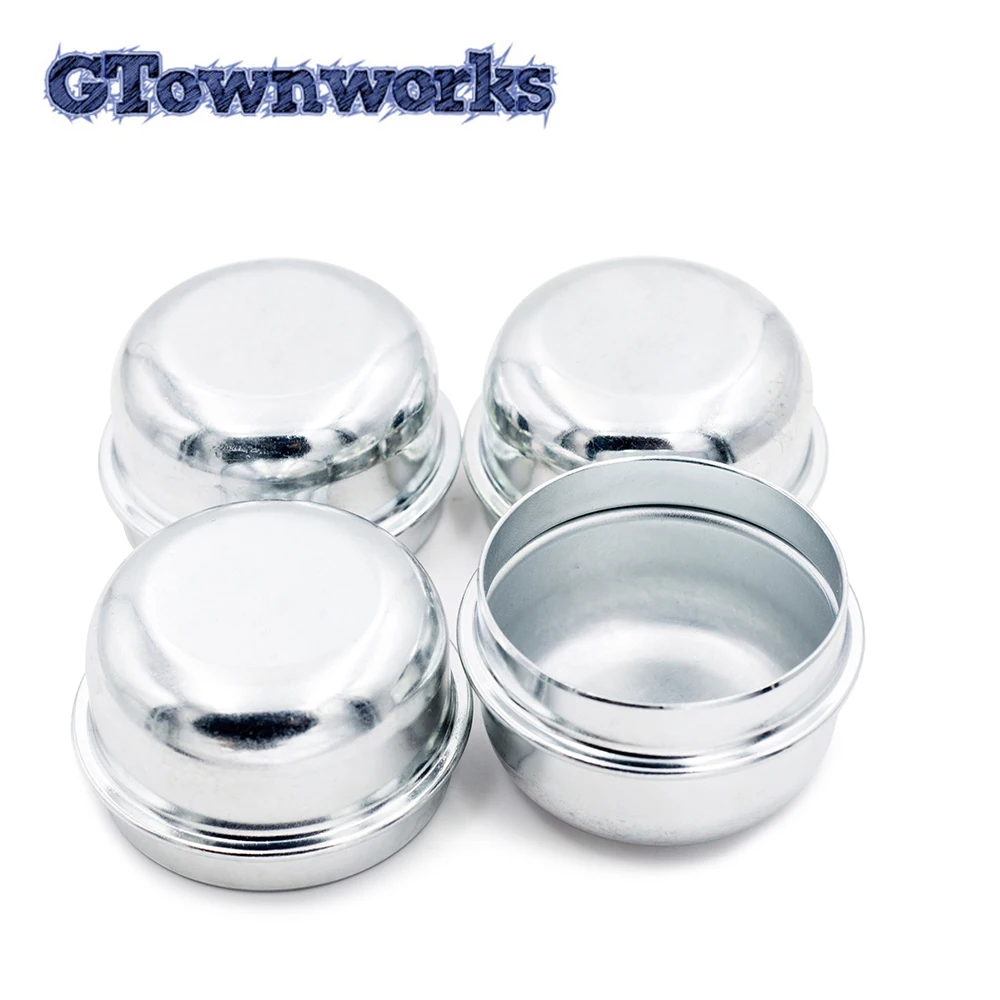 4pcs 50mm Dust Wheels Center Caps For 1.9in Trucks Pickups Trailers And RVs Refits Universal Hub Cover Car Accessories Chrome