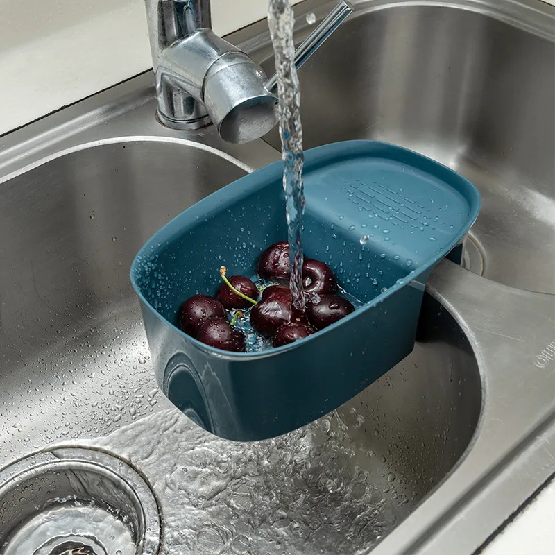 Kitchen Sink Strainer Drain Fruit Vegetable Drainer Basket Self-standing Leftover Food Sink Garbage Filter Kitchen Sink Gadgets