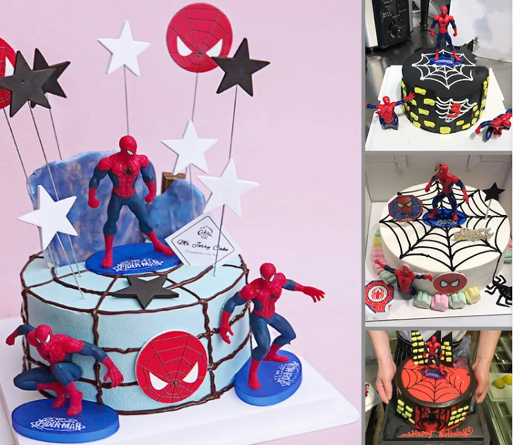 NEW Super Hero Spider Man Party cupcake toppers picks Birthday Spiderman Party Decoration Kids Supplies Cake decorat Kid Toys