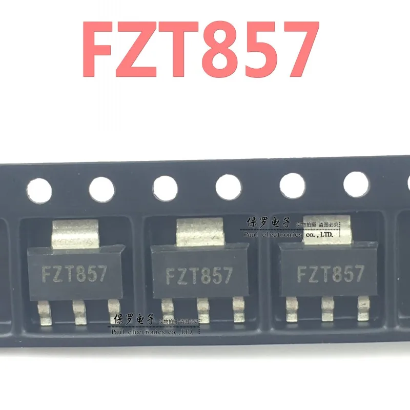 10Pcs 100% เดิมและใหม่ทรานซิสเตอร์ FZT857 FZT857TA SOT-223 SMD ทรานซิสเตอร์ Real สต็อก