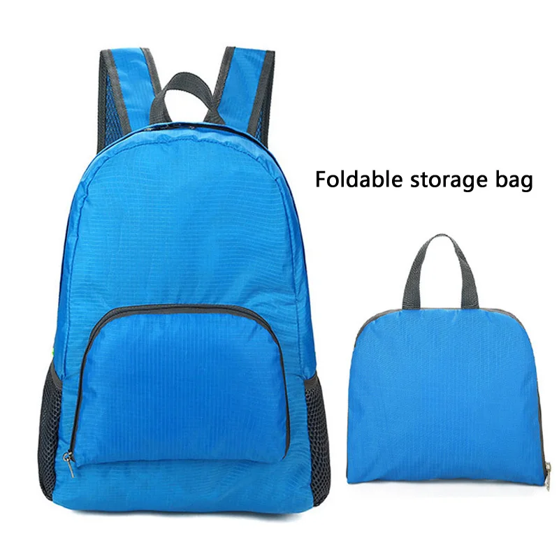 Man Woman Foldable Super Light Backpack Sports Travelling Hiking Fitness Waterproof Bag Pouch