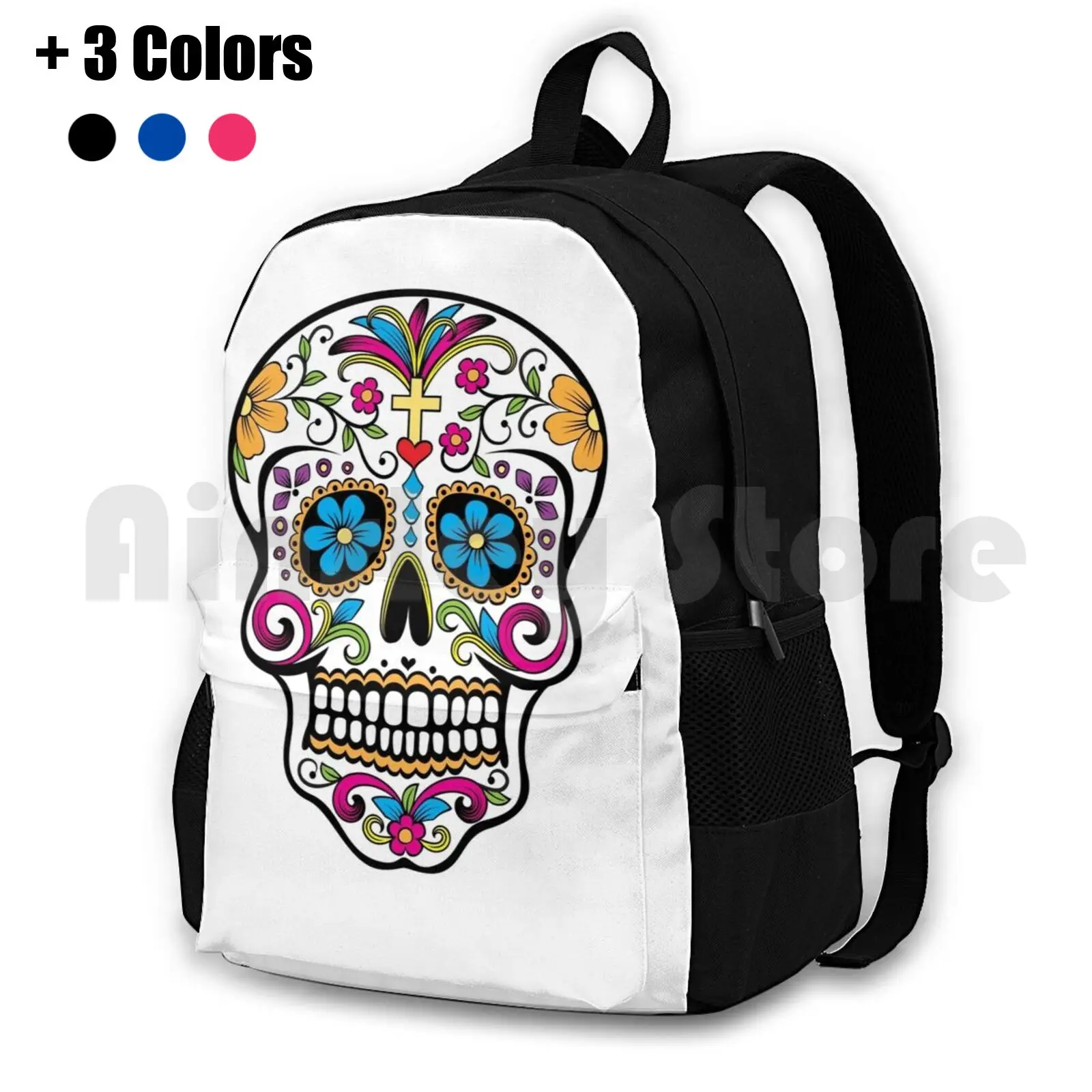 Catrina Sugar Skull Outdoor Hiking Backpack Riding Climbing Sports Bag Skull Catrina Day Of The Dead Mexico Painted Love Cool