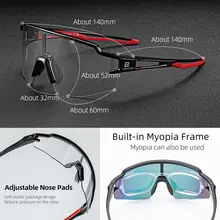 Photochromic polarized cycling glasses for men women #4