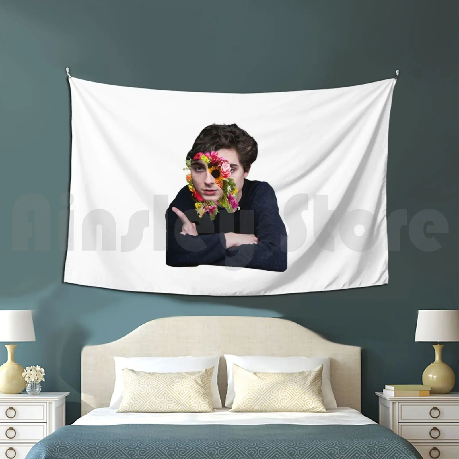 

Timothy Chalamet Customized Tapestry Timothy Chalamet Timothy Chalamet Celebrity Cute Aesthetic Flower