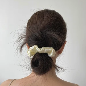 100% pura seda amoreira grandes scrunchies de borracha laços de cabelo goma elásticos rabo de cavalo titular para mulheres meninas 19 momme 3.5cm 10 principais vendas faixa de cabelo cetim - №4