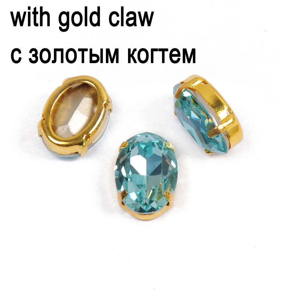 CTPA3bI Multicolor Sew On Rhinestones With Gold /Silver Setting Charming Glass Stones DIY Crafts Garment Gym Suit Decoration