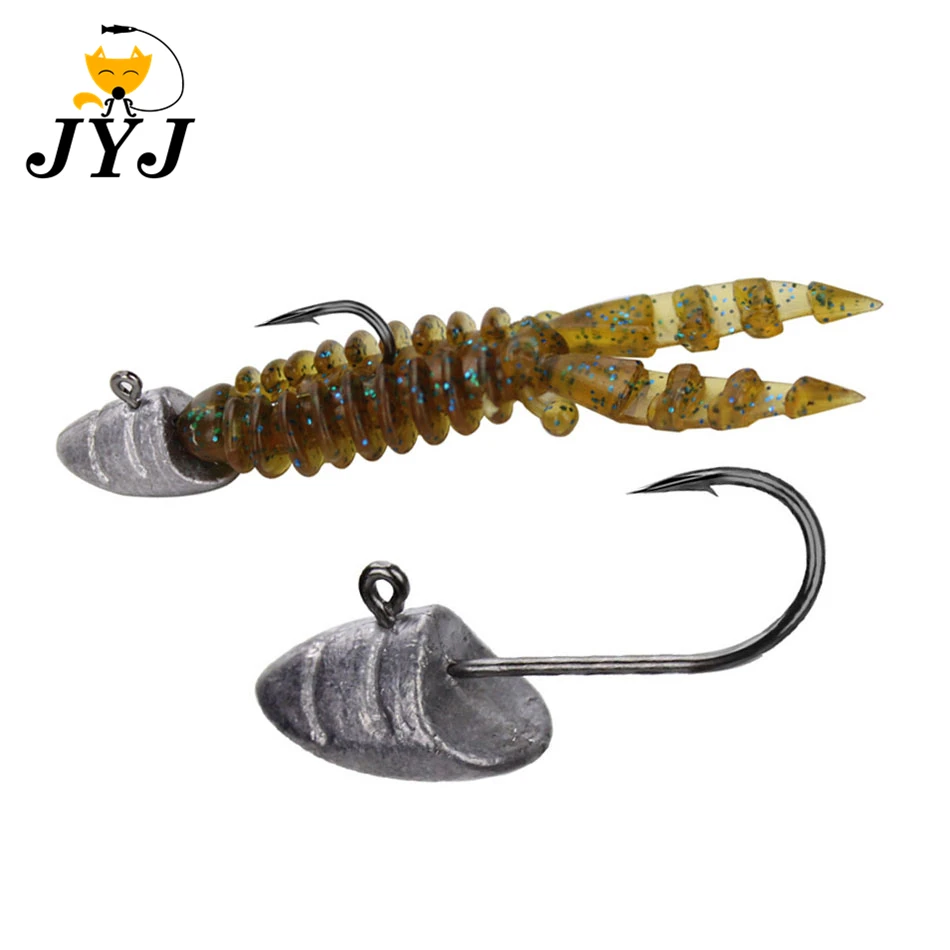 River snail small Jig Head Blood Hook 1.5g 2.5g 3.5g 5g Lead Head Hook Jig Bait Fishing Hooks For Soft Lures Fishing Tackle