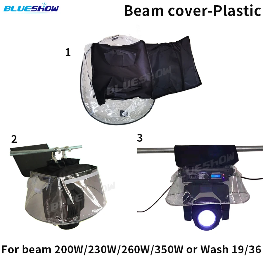 10 قطعة LED شعاع تتحرك رئيس غطاء للمطر Led الاسمية ضوء الاستخدام في المطر الثلوج معطف أغطية مقاومة للماء مع كريستال شفاف #6