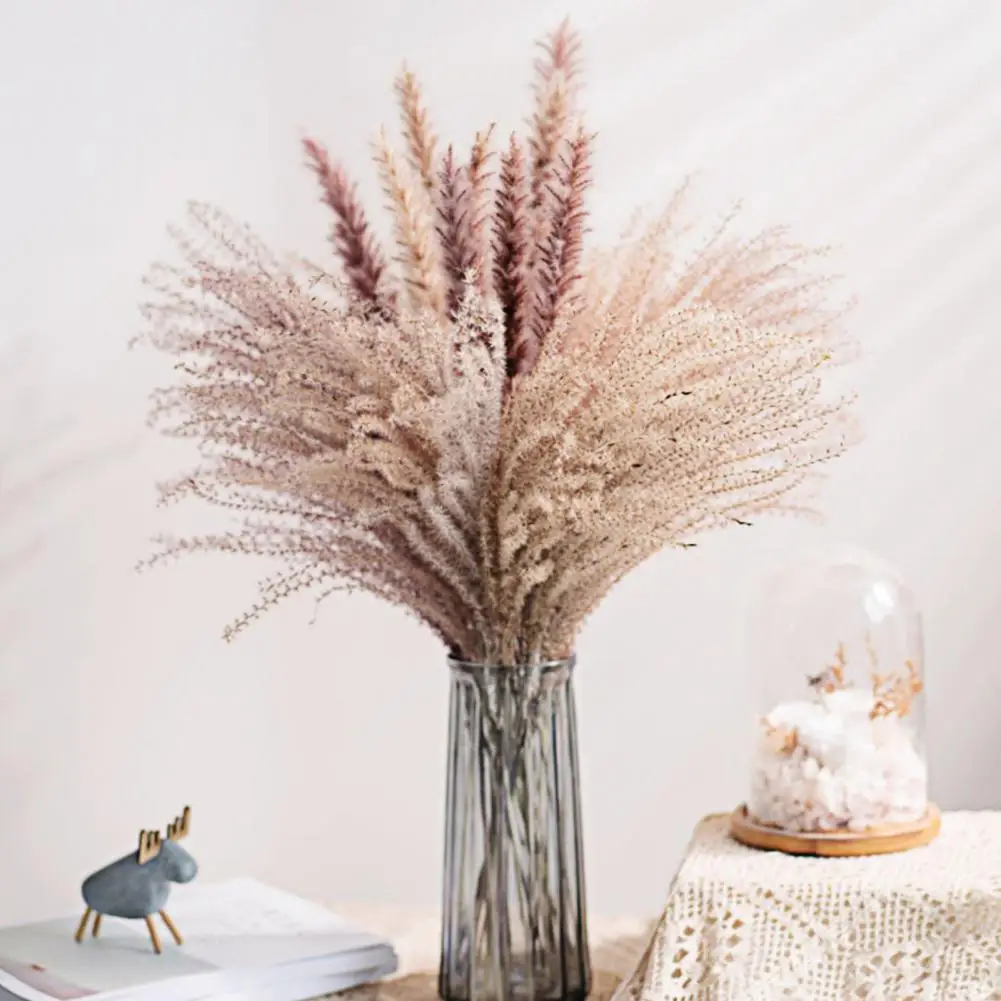 1 Bouquet Whisk Reed Dried Flowers Dry Flower Natural Home Decoration Portable Nordic Phragmites Dried Flower for Wedding