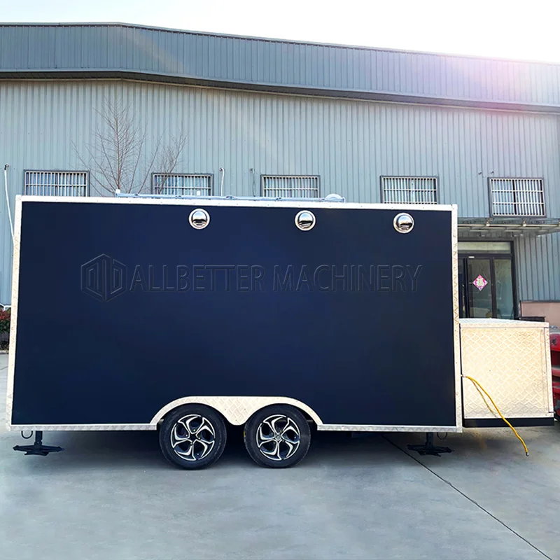 

Allbetter винтажный дизайн, уличный прицеп для еды, мобильная кухонная тележка для хот-догов, фургон для еды, грузовик для мороженого, квадратная тележка для еды