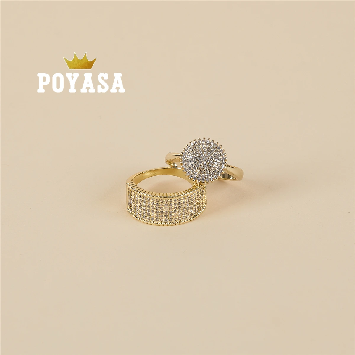 2020 June Finger Rings Women Round Crystal Caesar Ring Gold Color Ethnic Wedding Jewelry Ring