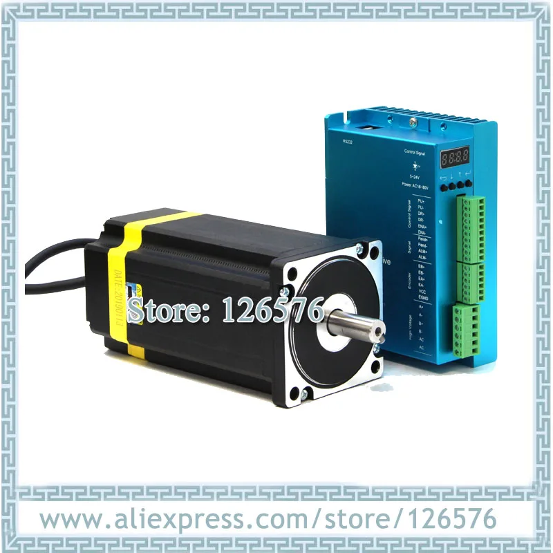 Total Closed Loop 2-phase NEMA34 stepper Motor 12N.m with driver (24V-100VDC/18V-80VAC)