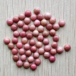 Wholesale 50pcs/lot fashion high quality natural Rhodochrosite round cab cabochon beads for jewelry making 6mm free shipping