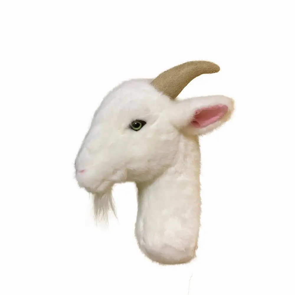 Stuffed animal wall decoration animal head lifelike goat head Plush Toy for wall decoration