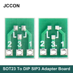 10Pcs SOT23 SOT23-3 Drehen SIP3 Doppel-Seite SMD Drehen Zu DIP SIP3 Adapter Konverter Platte SOT SIP IC buchse PCB Board